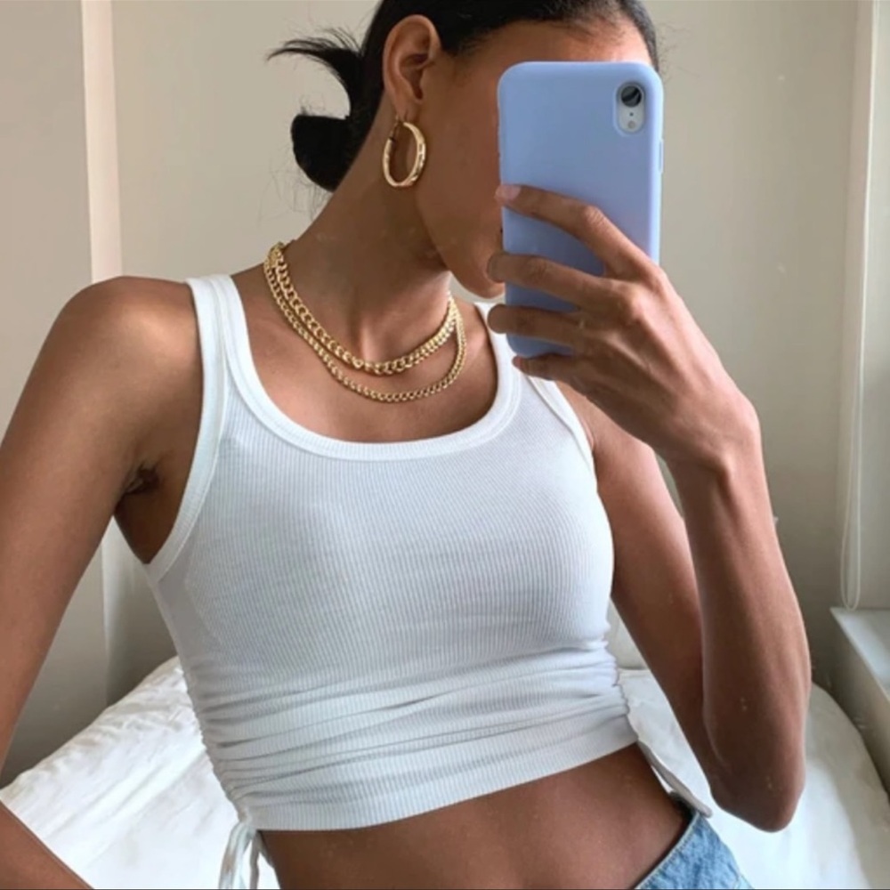 Princess Polly White Tie Tank